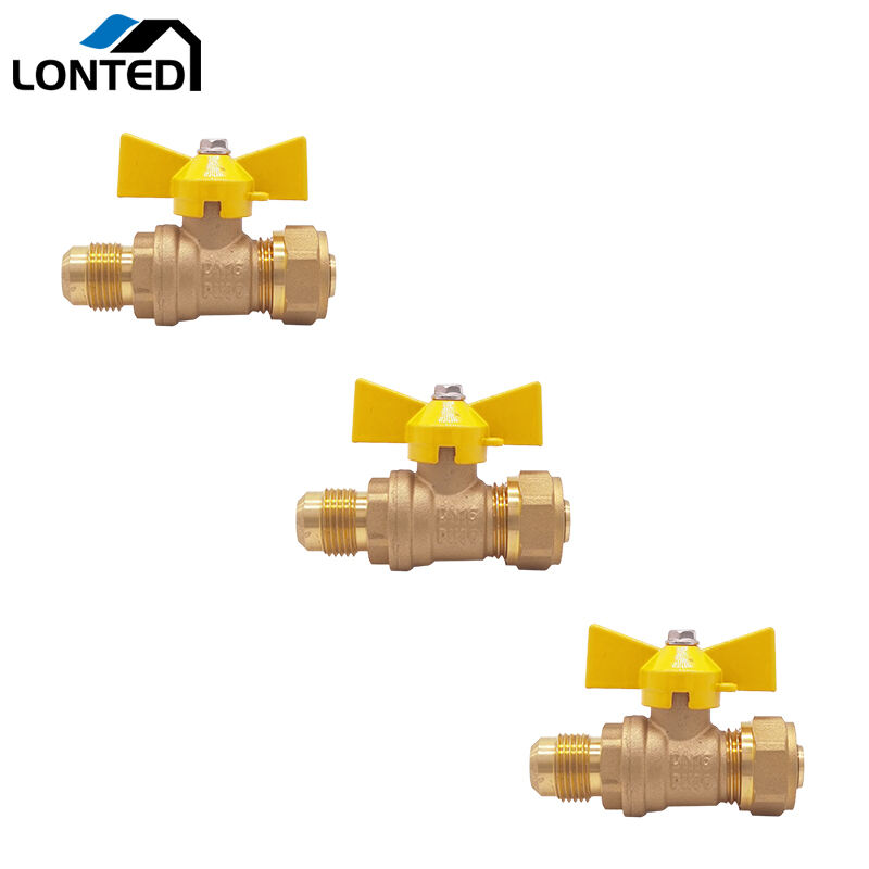 BRASS GAS VALVE MALE WITH NUT LTD1115