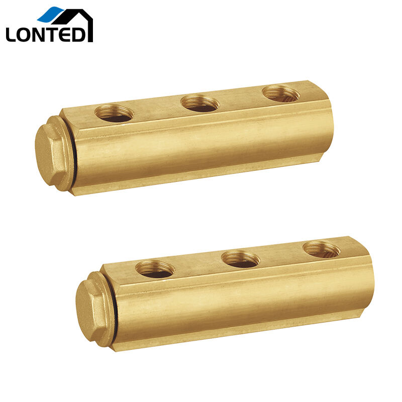 Centers Distance 50mm 1/2” Brass bar Manifold LTD2013 with nut