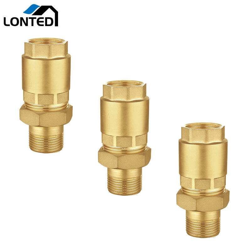 Spring check valve with revolving nut LTD4004