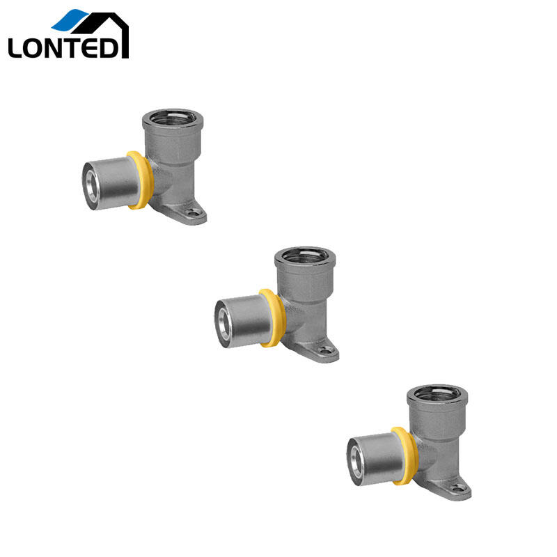 TH profile press fitting for gas LTD1192 Wall-plated female elbow